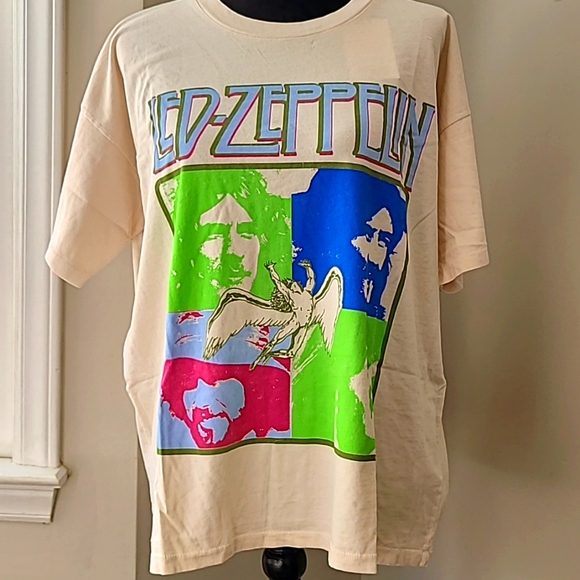REVOLVE DAYDREAMER Led Zeppelin Four Square Merch Tee, Dirty White NWT, Size S - Picture 7 of 16